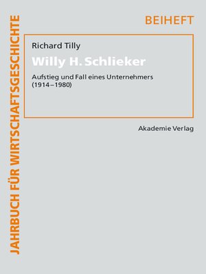 cover image of Willy H. Schlieker